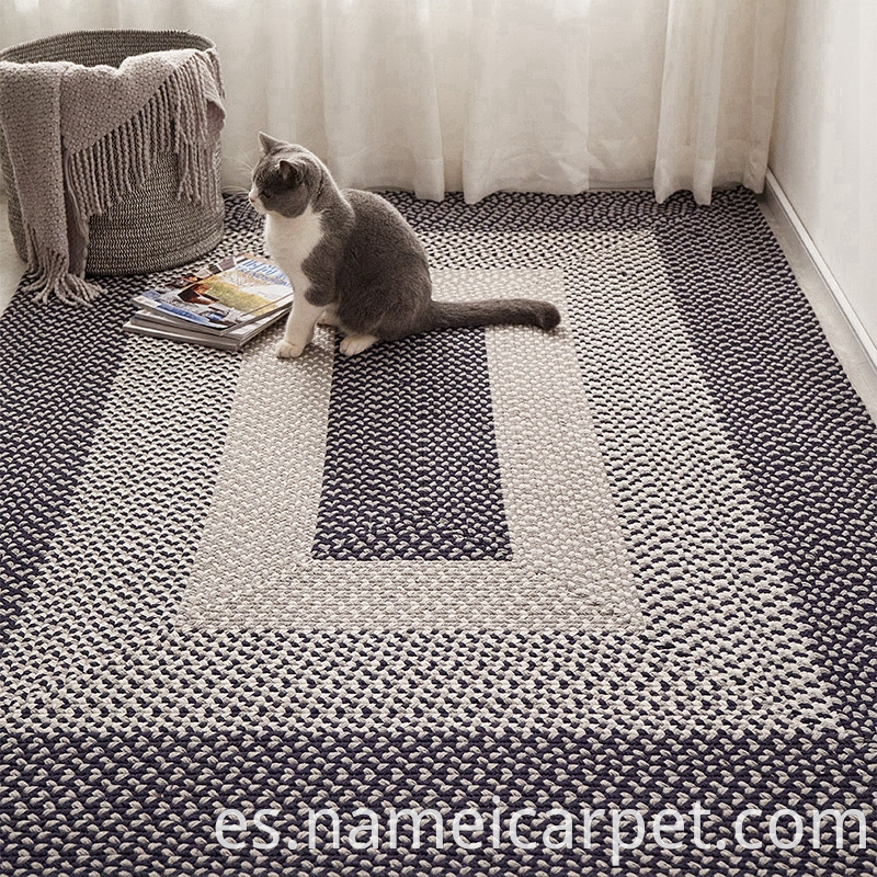 Home Living Room Bed Room Wool Braided Rug Carpet Floor Mats 146